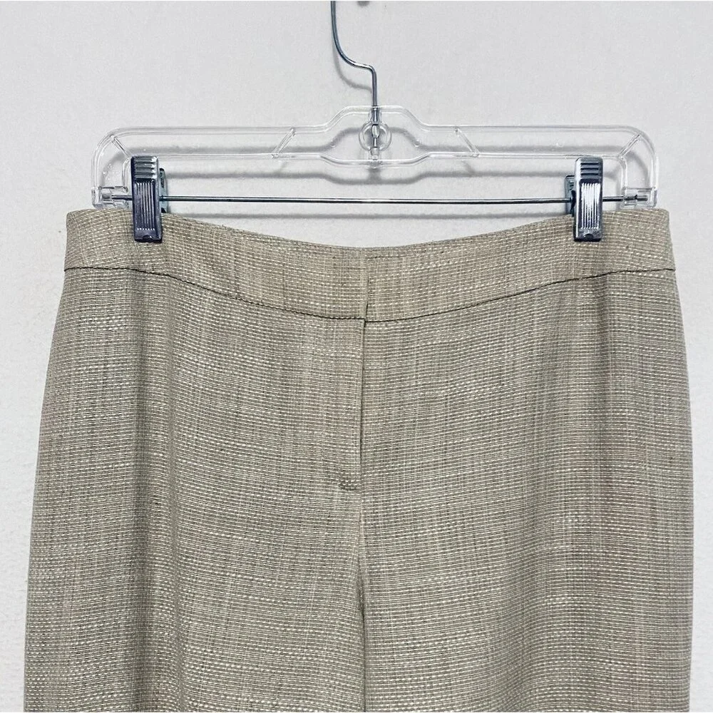 Lafayette 148 New York Pants Womens 4 Beige Barrow Wool Quiet Luxury Career